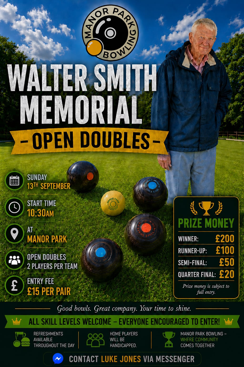 Walter Smith Memorial Open Doubles : Manor Park