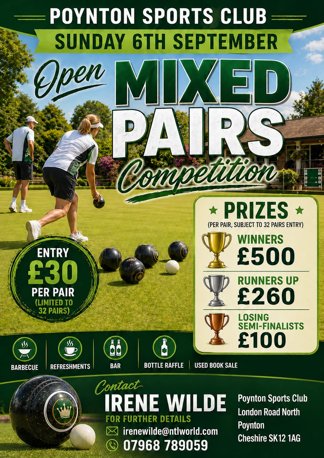 Open Pairs at Poynton Sports